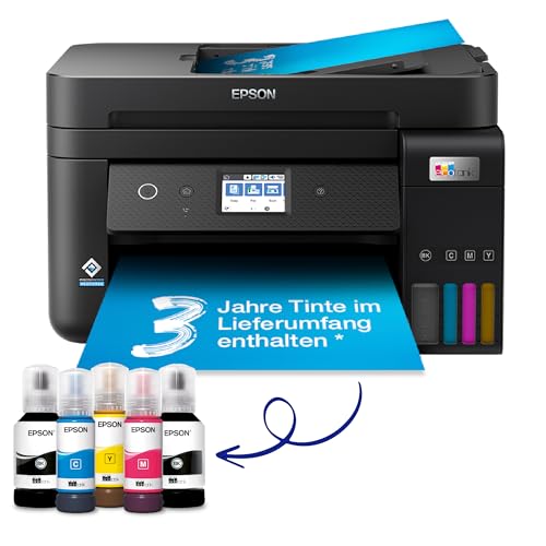 Epson EcoTank ET 4850 A4 Multifunktions Wi Fi Tintentankdrucker, mit einem im Lieferumfang enthaltenen Vorrat an Tinten bis zu 3 Jahren: Computer &amp; Zubehör