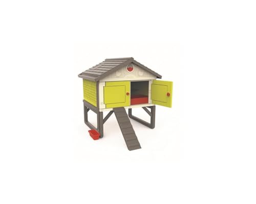 Smoby   Cluck Cluck Cottage   Hühnerstall aus leichtem Kunststoff   Für 5 Hühner   Einfache Reinigung   UV fest   Mobil   Mit Zubehör: Gewerbe, Industrie &amp; Wissenschaft
