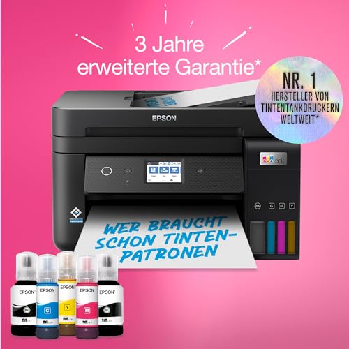 Epson EcoTank ET 4850 A4 Multifunktions Wi Fi Tintentankdrucker, mit einem im Lieferumfang enthaltenen Vorrat an Tinten bis zu 3 Jahren: Computer &amp; Zubehör