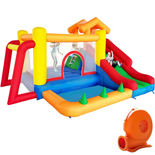 Ballsea Hüpfburg mit Gebläse, Hüpfburg Kinder Indoor, Geschenke für Kindergeburtstagspartys (343 x 280 x 203 cm): Spielzeug