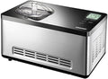 UNOLD 48845 Eismaschine Gusto   mit selbstkühlendem Kompressor, 180 W, 2 L Volumen, elegantes Edelstahlgehäuse, LCD Display, Digitaler Timer
