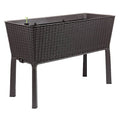 Keter Easy Grow modernes Hochbeet, braun, inkl. Bewässerungssystem, Rattanoptik, passend für Balkon, Terrasse oder Garten : Garten