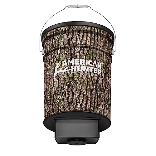 American Hunter Futterstation zum Aufhängen, 22,7 kg, Jagd, langlebig, leicht, Camouflage Metall, Wild Futterstation mit automatischem Liefersystem, mit E Kit Fotozellen Set : Sport &amp; Freizeit