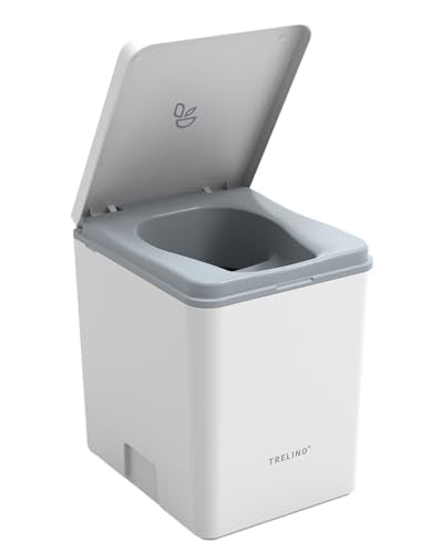 TRELINO Evo L Weiß (39T x 33B x 43H cm), Trockentrenntoilette, Mobile Campingtoilette ohne Chemie, Trenntoilette für Wohnmobil, Van, Camper, Camping, Garten : Auto &amp; Motorrad