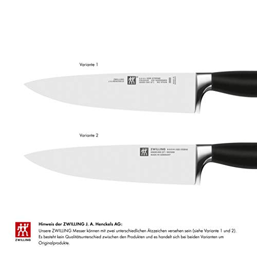 ZWILLING Vier Sterne Selbstschärfender Messerblock, 7 teilig, Messer und Schere aus rostfreiem Spezialstahl/Kunststoff Griff, Schwarz [Made in Germany] : Küche, Haushalt &amp; Wohnen