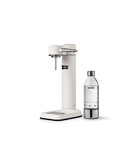 Aarke Carbonator 3, Premium Wassersprudler aus Edelstahl mit Aarke Flasche, Mattweiß Finish : Küche, Haushalt &amp; Wohnen