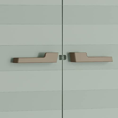Keter Planet Outdoor Kunststoffschrank, hoch, jadegrün, 80 x 44 x 182 cm, inkl. 4 höhenverstellbaren Böden mit je 30kg Tragkraft, für drinnen und draußen geeignet, UV  und wasserbeständig : Gewerbe, Industrie &amp; Wissenschaft