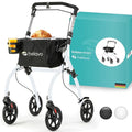 Helavo schmaler Wohnungsrollator   53 cm breiter Rollator für Wohnung   Indoor Rollator mit Tablett und Transportkorb : Haustier