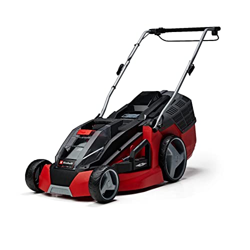 Einhell Akku Rasenmäher GE CM 43 Li M Kit Power X Change (36V, 43 cm Schnittbreite, bis 600 m², Brushless, Mulch Kit, 63L Fangkorb, 25 75 mm Schnitthöhe, inkl. 2x 4,0Ah   2x Ladegerät) : Garten