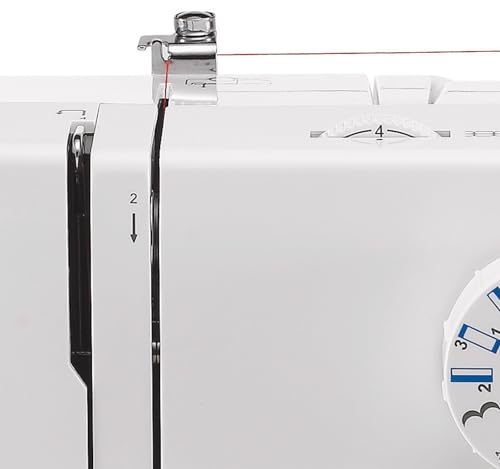 Singer 1408 Nähmaschine, Anfängerfreundlich mit 14 Voreingestellten Nähvorgängen, Automatischer 4 Takt Ösenmaschine, Freiarm, Rückwärtstaste, Singer Nähmaschine