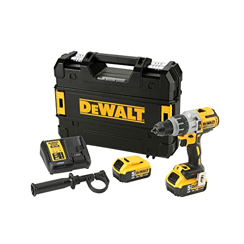 Dewalt 18V 3 Gang Akku Schlagbohrschrauber DCD996P2 (11 stufiges Drehmomentmodul, drei Stufen LED mit 77 Lumen, inkl. 2x Akkus, System Schnellladegerät, TSTAK Box und Zubehör) : Baumarkt