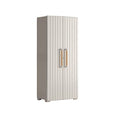 Keter Groove Kunststoffschrank, Mehrzweckschrank, beige/sand, 80 x 45 x 180 cm, inklusiv 8 Einlegeböden mit je 15kg Tragkraft (TÜV zertifiziert), für drinnen und draußen geeignet : Küche, Haushalt &amp; Wohnen