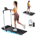 Klappbar Laufband für Zuhause mit Steigung, 2 in 1 Walking Pad Neigung Laufband, 12 km/h, LCD Anzeige, Fernbedienung &amp; App Steuerung, Doppelter Stoßdämpfung, Kein Montagebedarf, für Zuhause &amp; Büro : Sport &amp; Freizeit