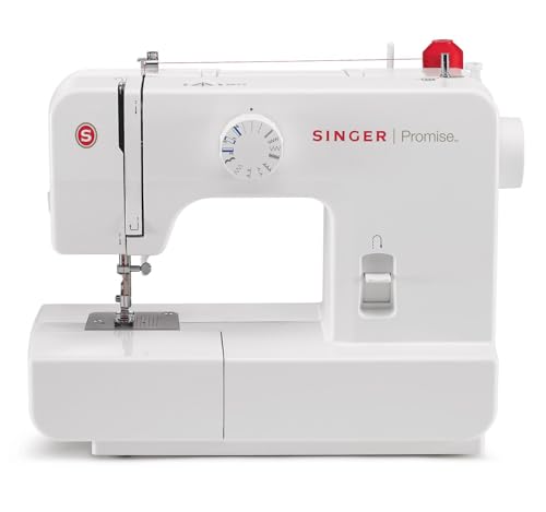 Singer 1408 Nähmaschine, Anfängerfreundlich mit 14 Voreingestellten Nähvorgängen, Automatischer 4 Takt Ösenmaschine, Freiarm, Rückwärtstaste, Singer Nähmaschine