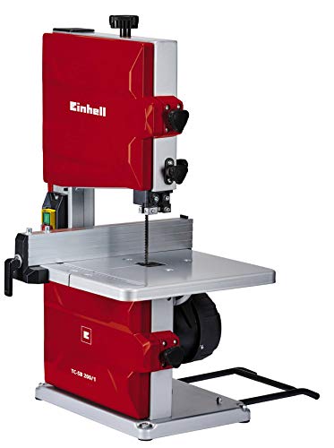 Einhell TC SB 200/1 Bandsäge | Elektrische Tischsäge mit 45° neigbarem Metallarbeitstisch für Gehrungsschnitte, Parallelanschlag, Staubabsaugung | Bandsäge für Holzbearbeitung, Basteln und Heimwerken : Baumarkt