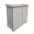 Habau Gartenschrank Lino mit integriertem Pflanztisch, grau, 98 x 48 x 95 cm : Garten